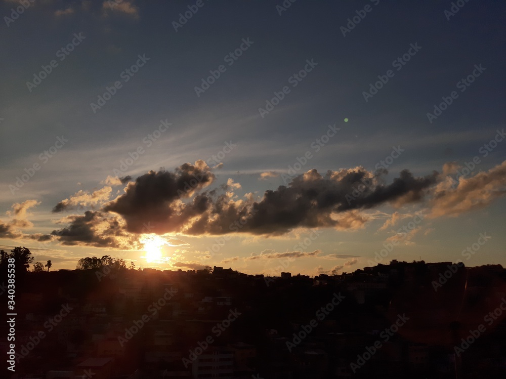 sunset in the mountains