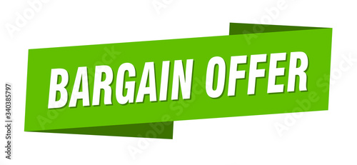 bargain offer banner template. bargain offer ribbon label sign
