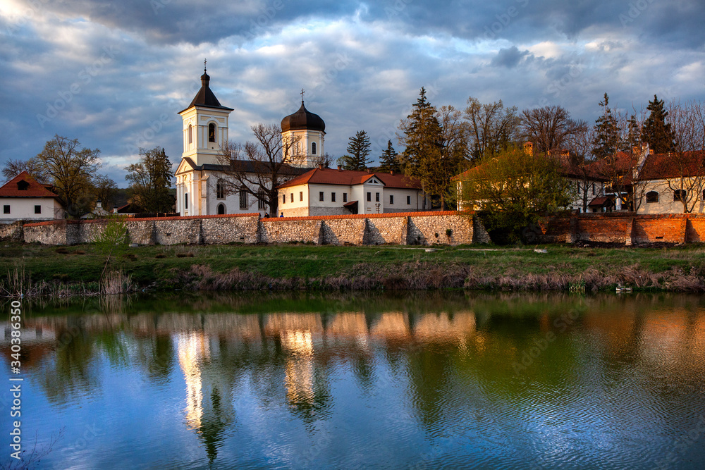 Orthodox church in Republic of Moldova. Christianity. Beautiful view of the Capriana Monastery. Russian Church. Visit Moldova. Europe. Church building.