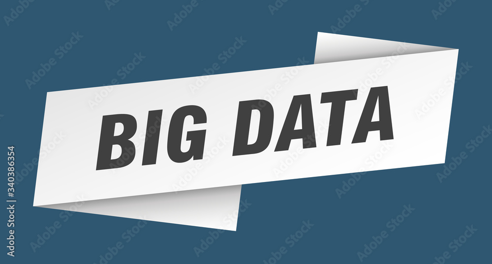 big data banner template. big data ribbon label sign