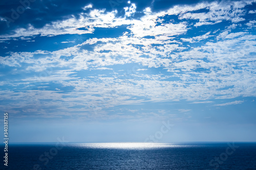 The blue sea and the sky. North Goa, India
