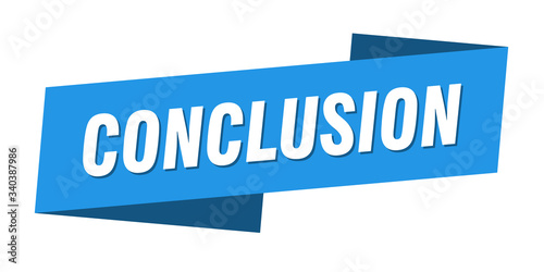 conclusion banner template. conclusion ribbon label sign