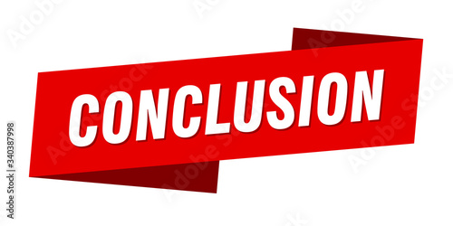 conclusion banner template. conclusion ribbon label sign