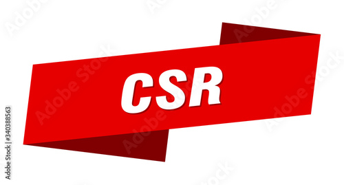 csr banner template. csr ribbon label sign