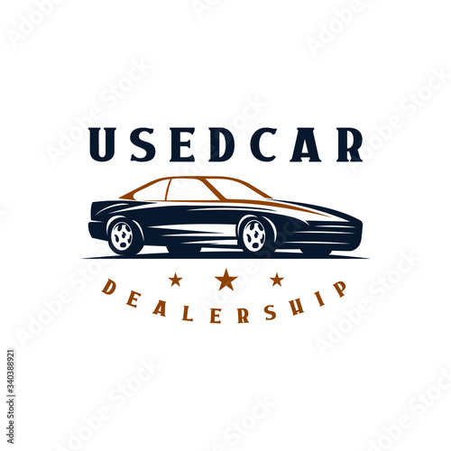 Used car logo vector design. Awesome a used car logo. A used car logotype. 