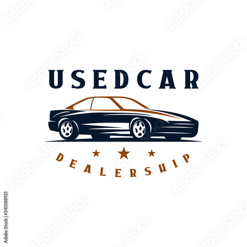Used car logo vector design. Awesome a used car logo. A used car logotype.
