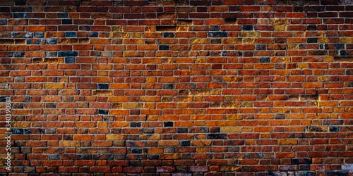 Red brick wall texture. Background for text or design
