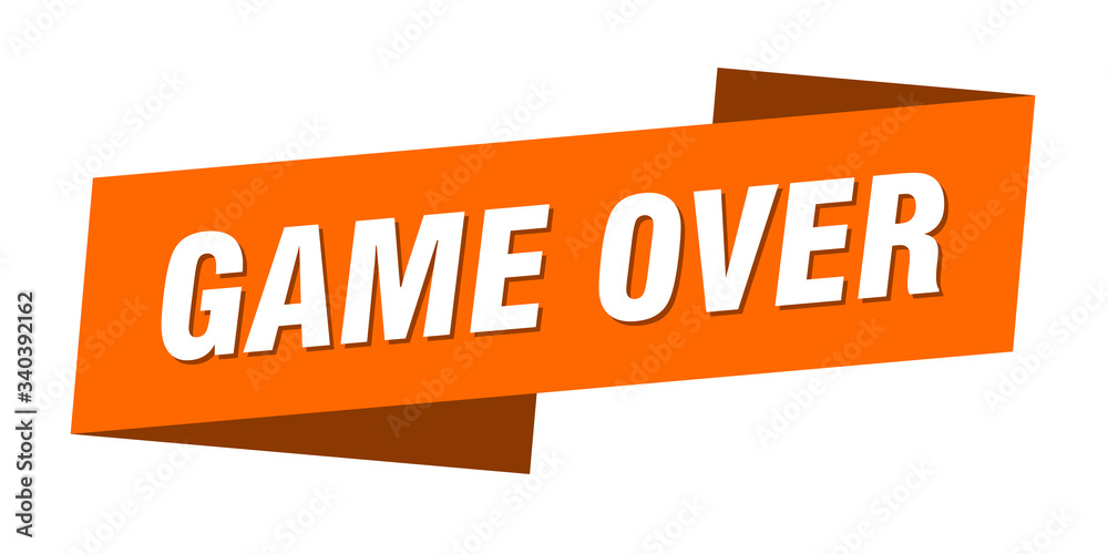 game over banner template. game over ribbon label sign game over banner template. game over ribbon label sign