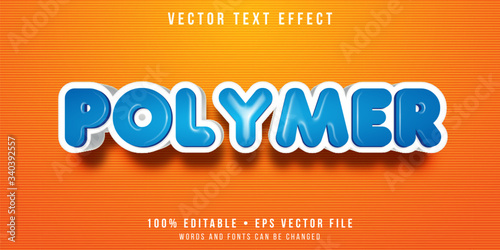 Editable text effect - polymer plastic style