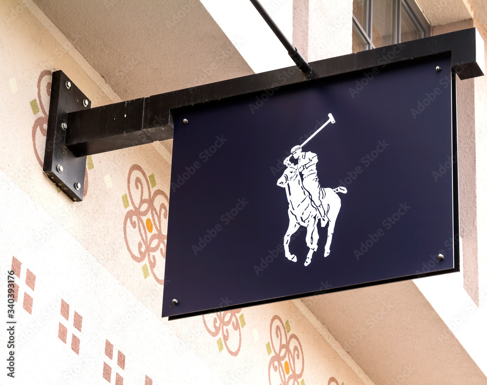 Ingolstadt, Germany : the entrance to a Polo Ralph Lauren shop. Polo Ralph  Lauren designs, markets and sells men's, women's and children's fashion  products to customers worldwide. Stock Photo | Adobe Stock