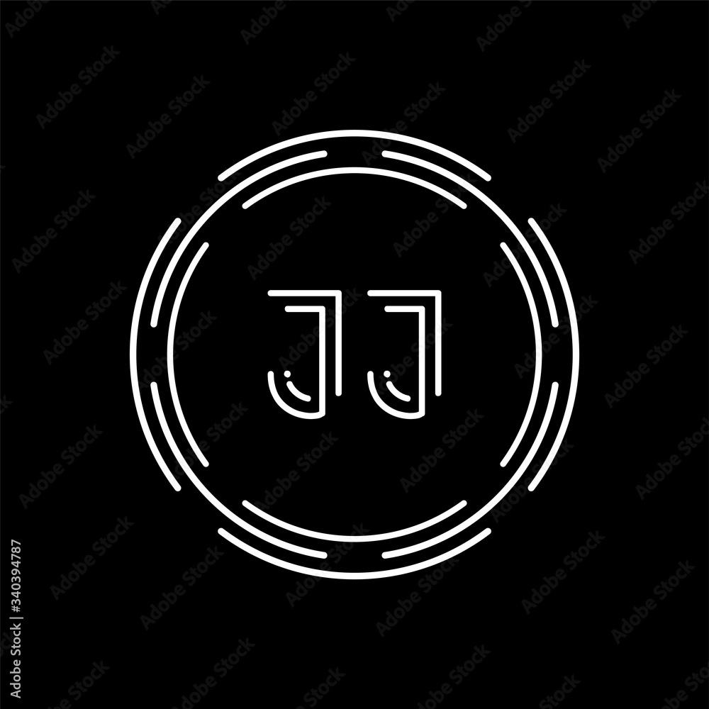 Creative letter JJ Logo Design Vector Template. Digital Linked Letter JJ Logo Design Creative letter JJ Logo Design Vector Template. Digital Linked Letter JJ Logo Design