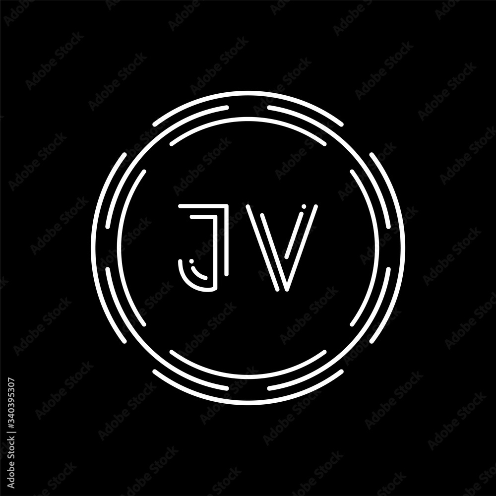Creative letter JV Logo Design Vector Template. Digital Linked Letter JV Logo Design Creative letter JV Logo Design Vector Template. Digital Linked Letter JV Logo Design