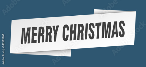 merry christmas banner template. merry christmas ribbon label sign