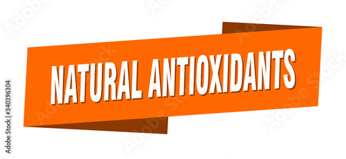 natural antioxidants banner template. natural antioxidants ribbon label sign
