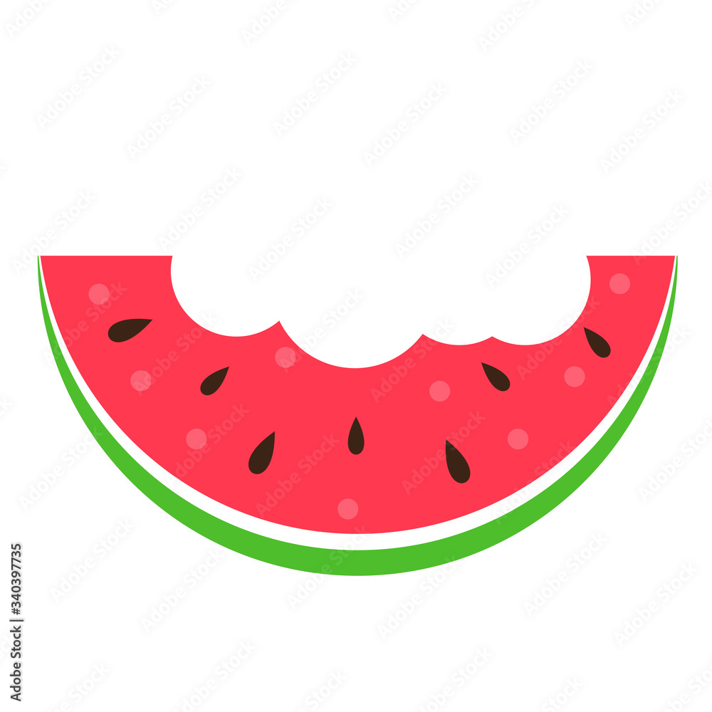 Watermelon Icon on White Background. Vector Illustration Watermelon Icon on White Background. Vector Illustration