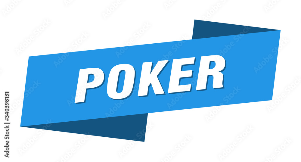 poker banner template. poker ribbon label sign