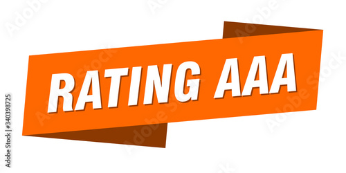 rating aaa banner template. rating aaa ribbon label sign