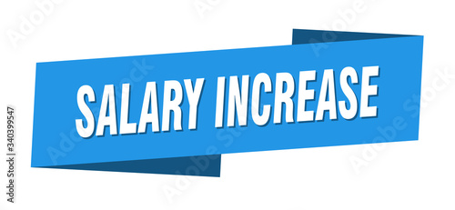 salary increase banner template. salary increase ribbon label sign