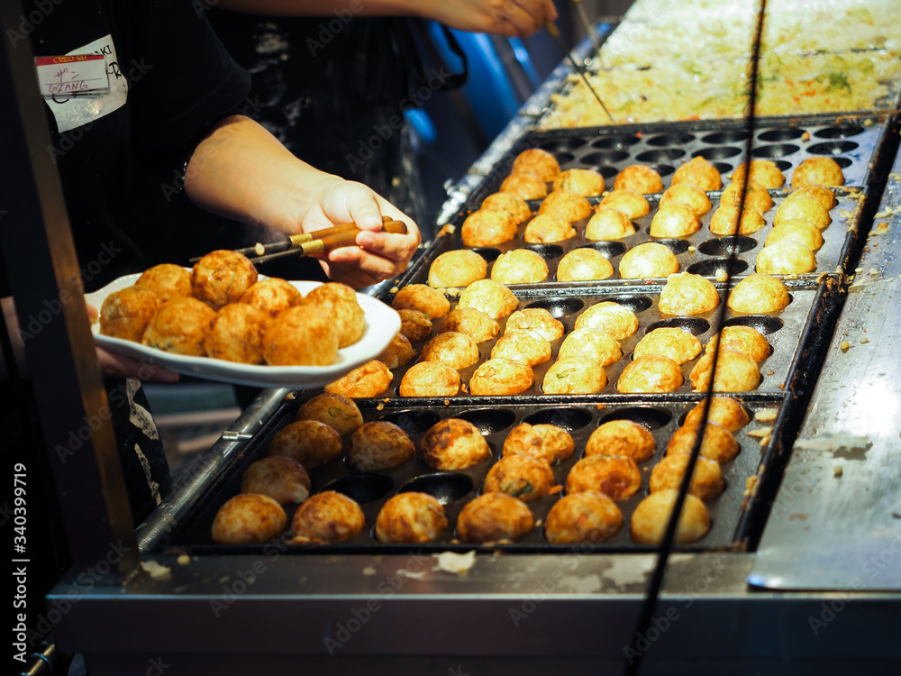 Japanese takoyaki chef Japanese takoyaki chef