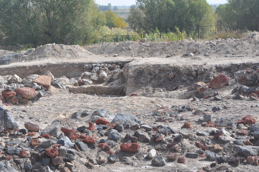 Archaeological excavations on the territory of the ancient fortress Metsamor. Armenia