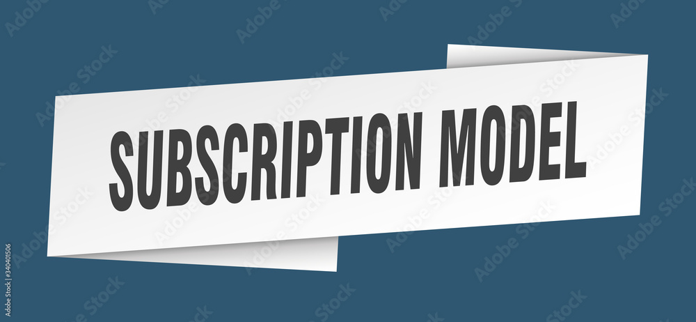 subscription model banner template. subscription model ribbon label sign