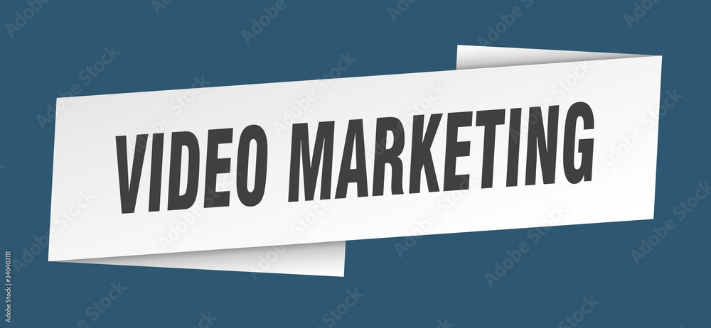 video marketing banner template. video marketing ribbon label sign