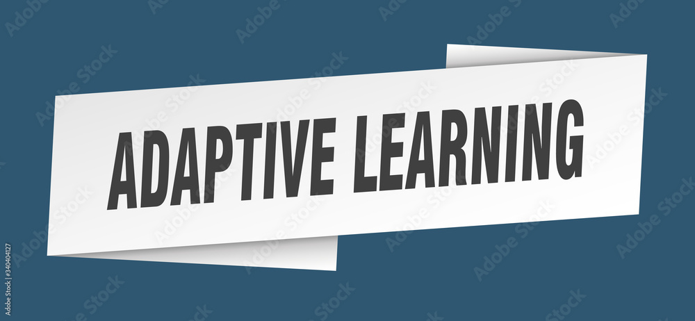 adaptive learning banner template. adaptive learning ribbon label sign