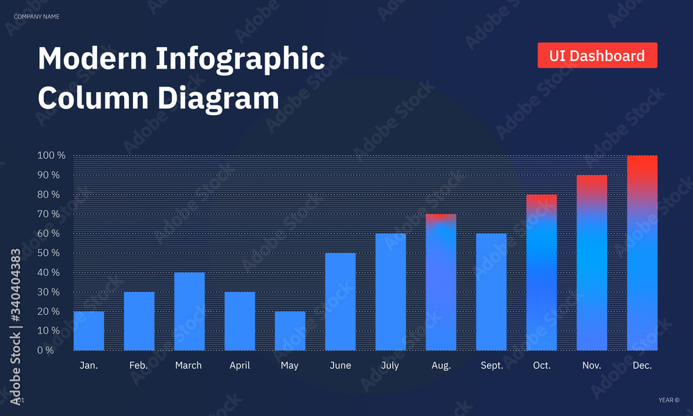 Modern Infographic Column Diagram Modern Infographic Column Diagram