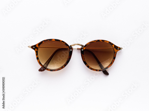snooky round sunglass frame isolated stock image.