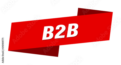 b2b banner template. b2b ribbon label sign