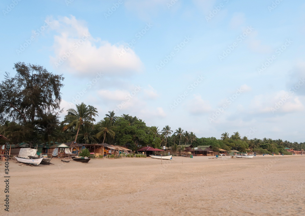 Agonda beach empty during Coronavirus lockdown in Goa India
