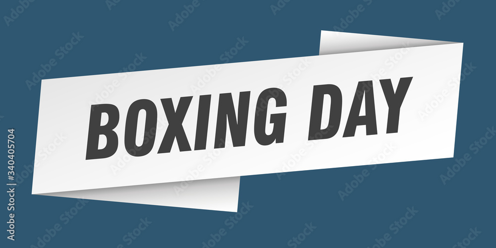 boxing day banner template. boxing day ribbon label sign