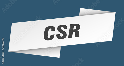 csr banner template. csr ribbon label sign