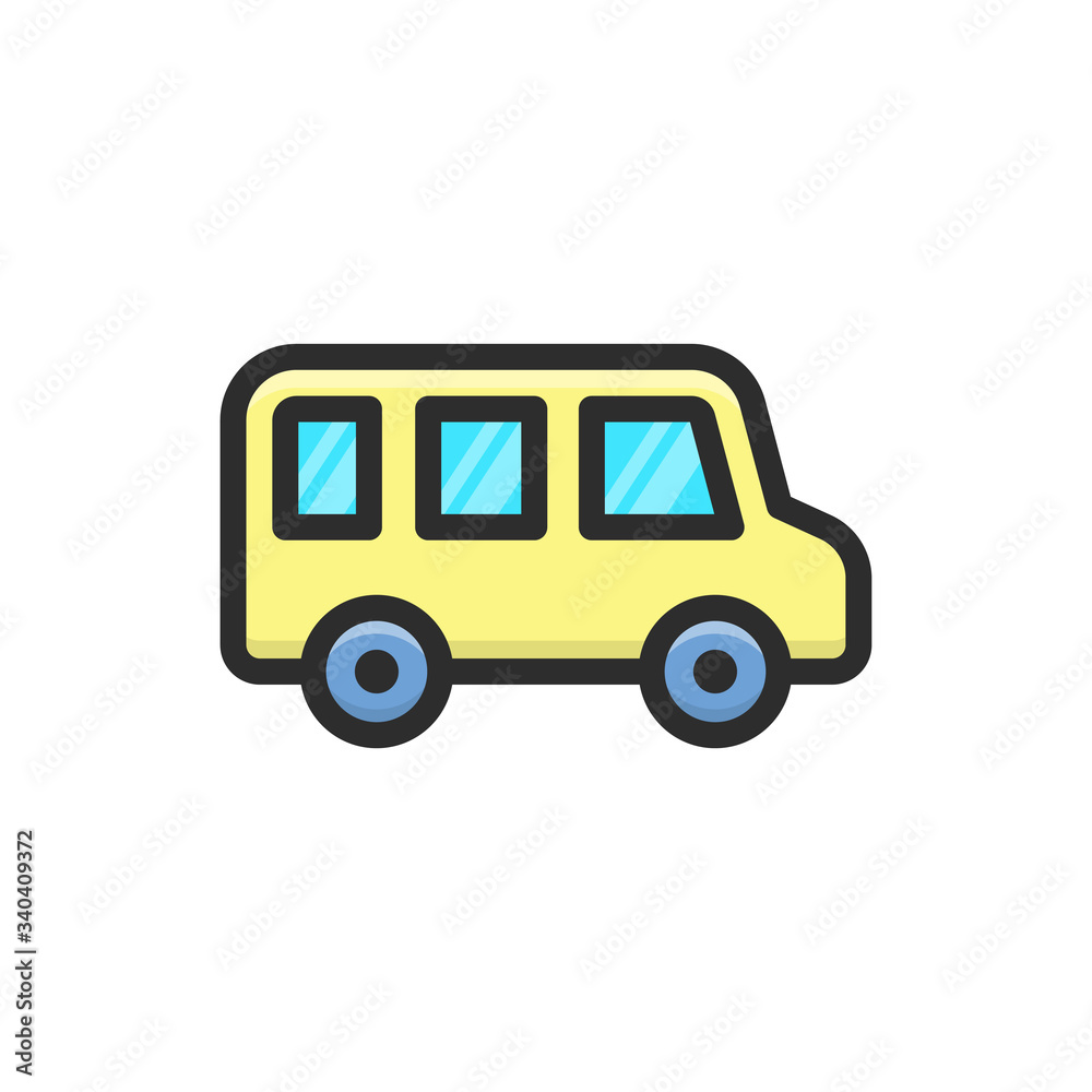 Travel Bus Vector Icon