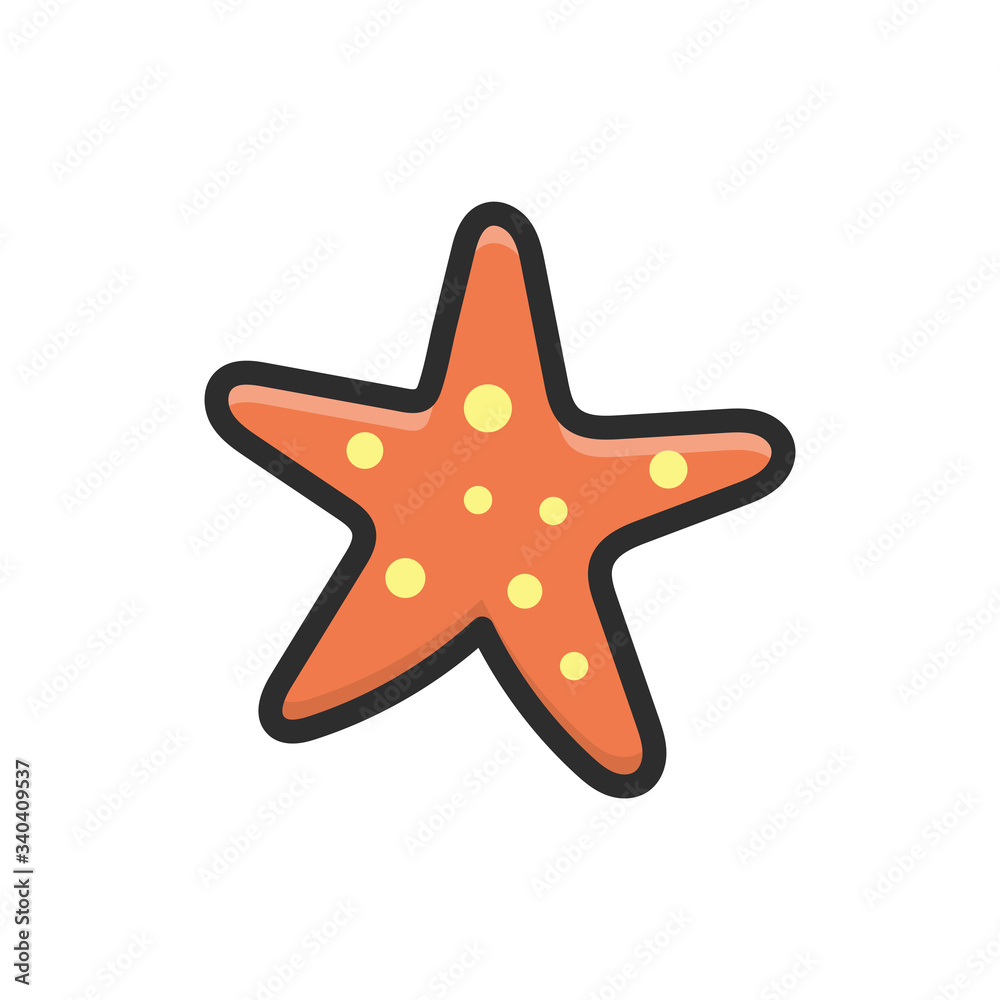 Starfish Vector Icon Starfish Vector Icon