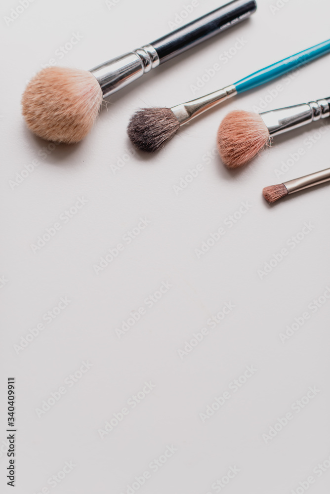 Makeup brushes professional set of beauty stuff, full make up set, powder brush. Makeup brushes professional set of beauty stuff, full make up set, powder brush.