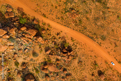 The Australian Outback from above photo