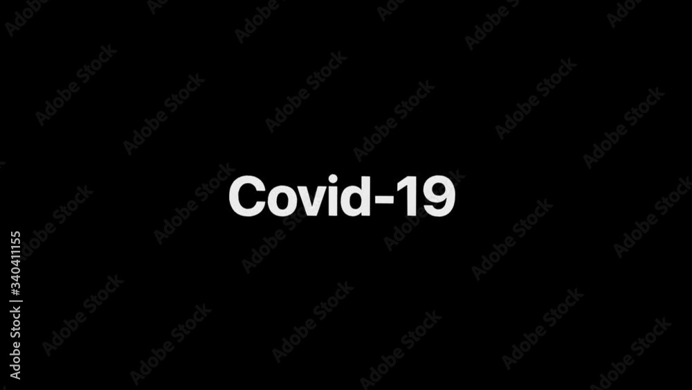 Outline Effect over a white Covid19 word that then fills with flat plain white on an animated typographic 4k text composition with black background. Outline Effect over a white Covid19 word that then fills with flat plain white on an animated typographic 4k text composition with black background.
