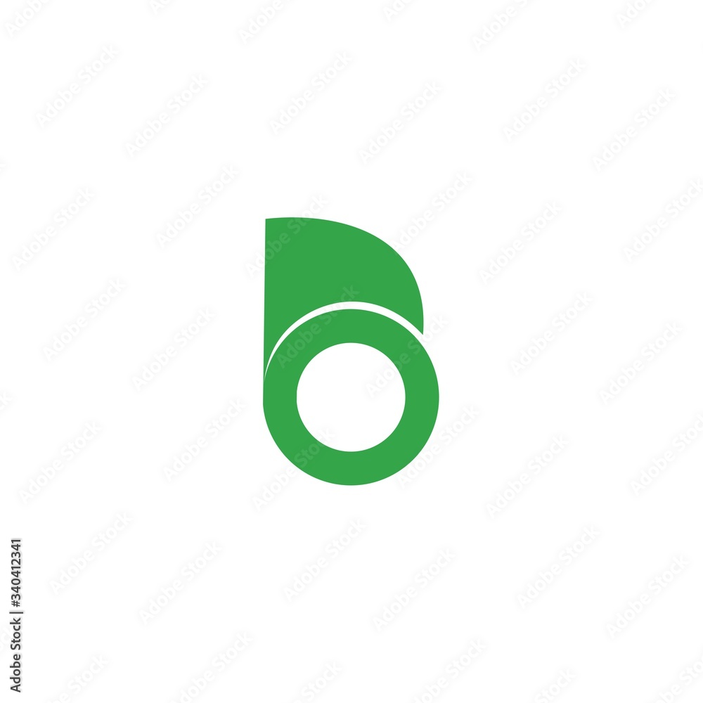 B, Bio Logo Simple and Natural, vector B, Bio Logo Simple and Natural, vector