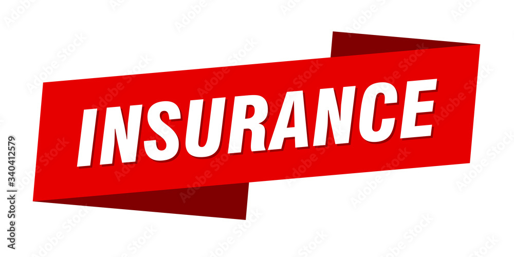 insurance banner template. insurance ribbon label sign insurance banner template. insurance ribbon label sign