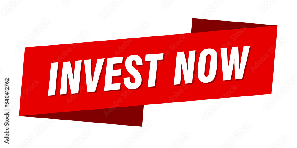 invest now banner template. invest now ribbon label sign invest now banner template. invest now ribbon label sign