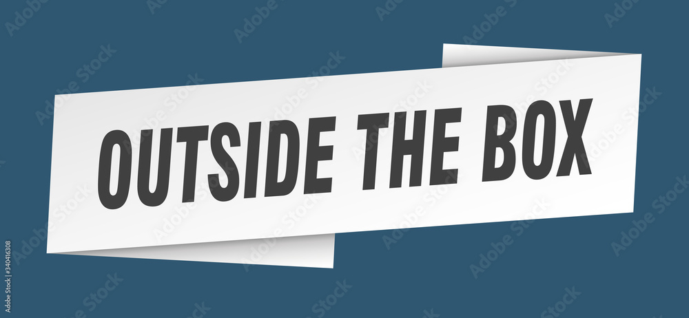 outside the box banner template. outside the box ribbon label sign