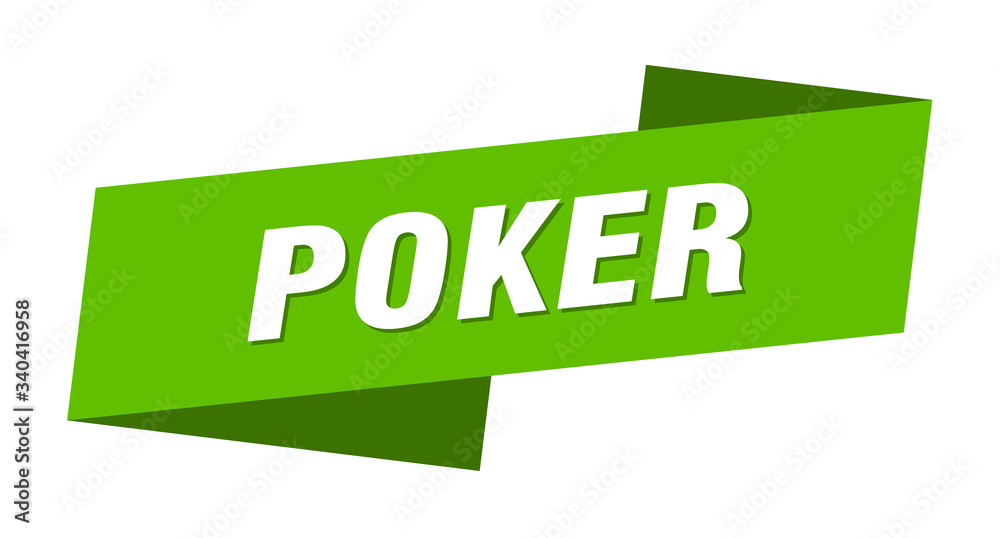 Fototapeta premium poker banner template. poker ribbon label sign