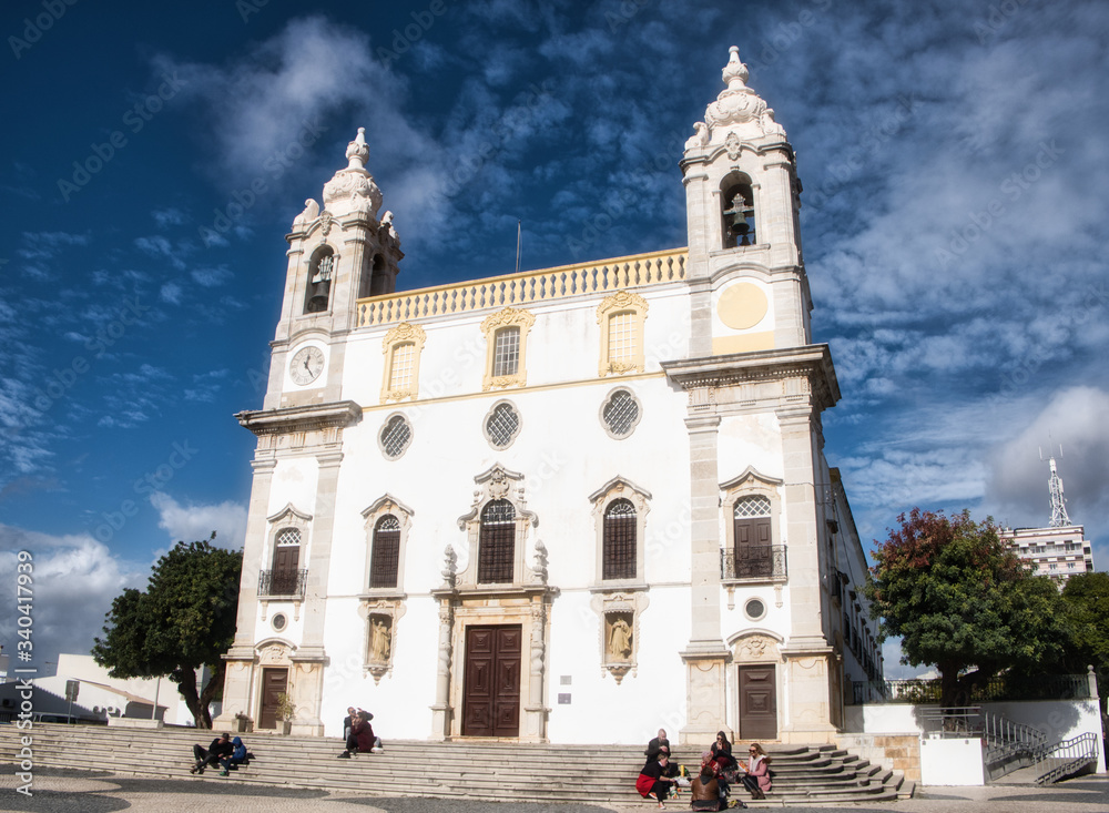 Carmo Church (with famous Chapel of Bones) in Faro, Portugal