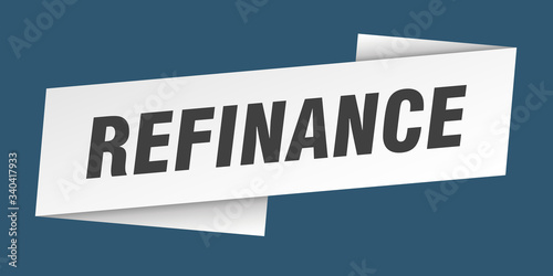 refinance banner template. refinance ribbon label sign