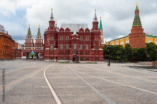 Moscow. Russia. Square next to the Kremlin. Attractions near the Red Square. Museums of Russia. Museum tour in the center of Moscow. Moscow in sunny weather. Tour to Russia. Russian architecture