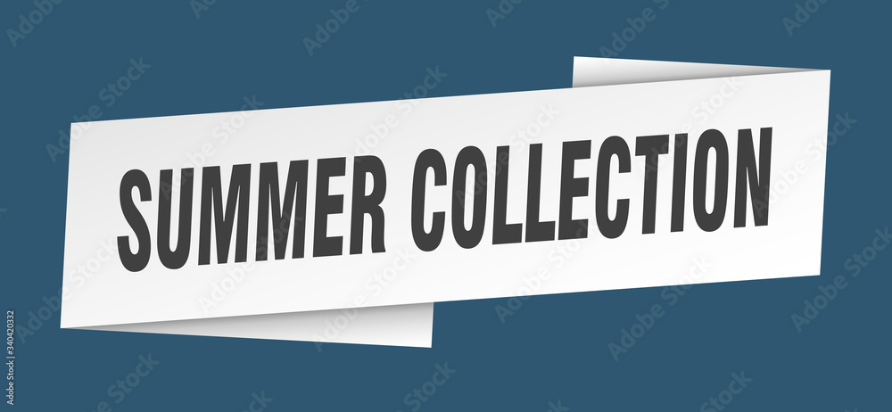 summer collection banner template. summer collection ribbon label sign