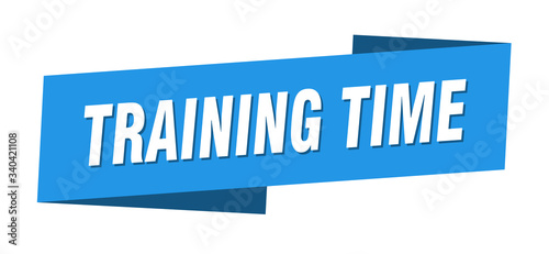 training time banner template. training time ribbon label sign