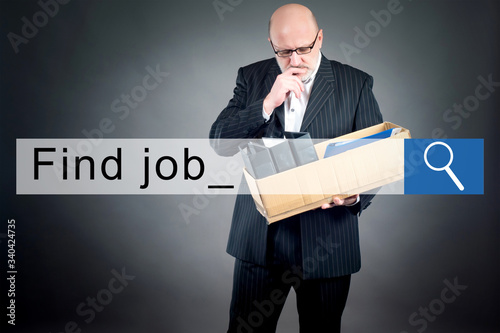 A thoughtful man with a box...