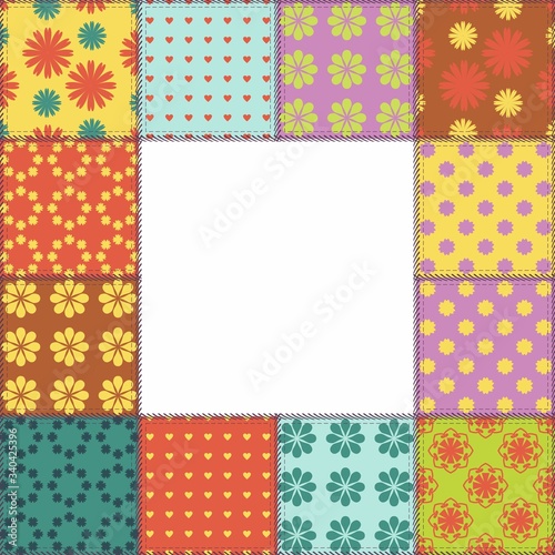 patchwork background with different patterns	
